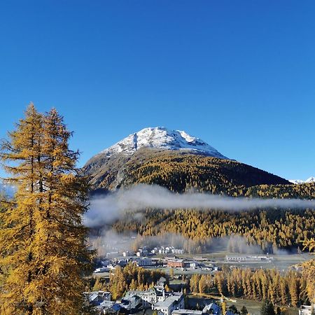 Ferienwohnung Pontresina - Chesa Andrea - Gartensitzplatz Buitenkant foto