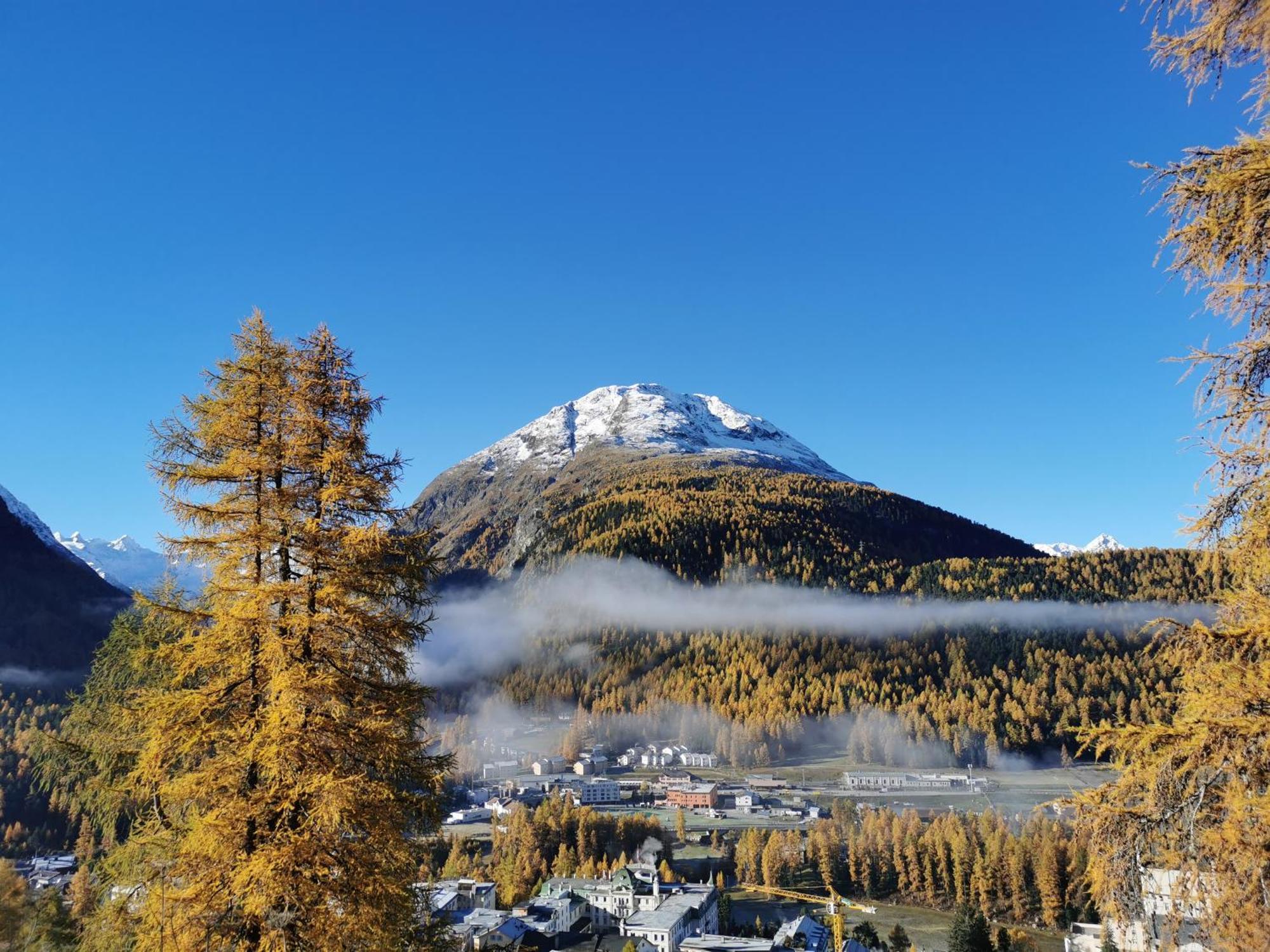 Ferienwohnung Pontresina - Chesa Andrea - Gartensitzplatz Buitenkant foto